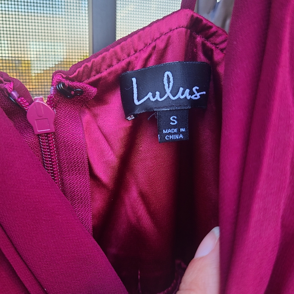 Lulus long flowy spaghetti stap dress. - Picture 3 of 8